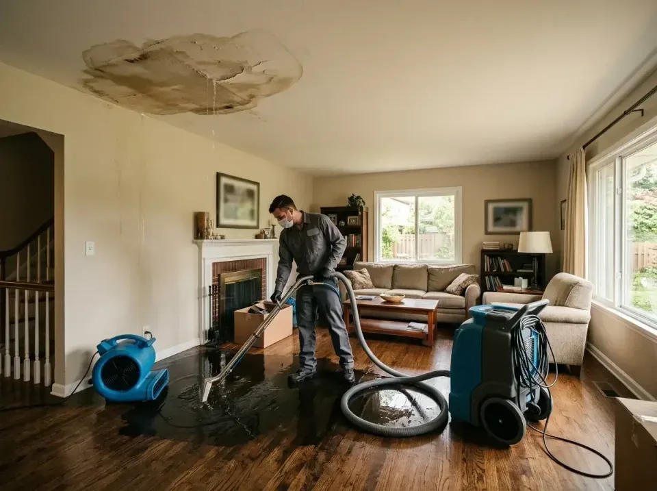 attic-pipe-burst-ceiling-drip-008 — frequently asked questions, Water Damage Restoration & Carpet Care in Summerfield, MD